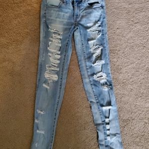 American Eagle ripped skinny jeans